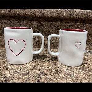 Rae Dunn 2 Valentines mugs